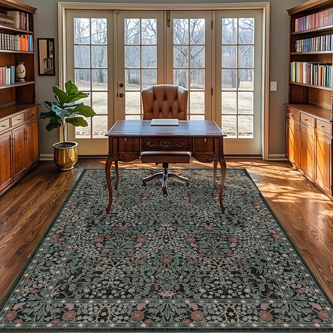 4x6 Area Rug for Bedroom Beside Rug, Laundry Room, Washable Non-Slip Low Pile - Image 3
