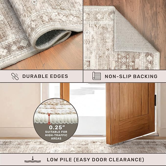 Hazo Haus Beige Boho 3x16 Extra Long Runner Rug - Image 4