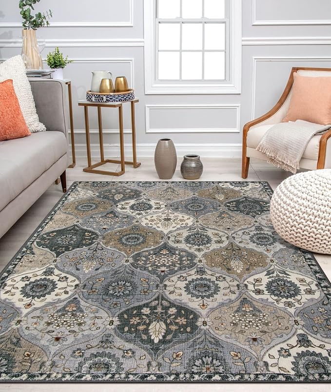 Lahome Moroccan Machine Washable Area Rugs, 4x6 Rug - Image 5