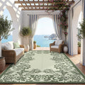 Garvee Outdoor Rugs 9' x 12’ Waterproof Reversible Mats, Large Area Plastic by Garvee