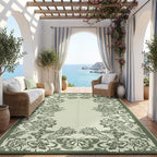 Garvee Outdoor Rugs 9' x 12’ Waterproof Reversible Mats, Large Area Plastic by Garvee