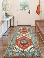 SERISSA Boho Washable Runner Rug, 2x6 Rug Runner Non-Slip Vintage Orange - Image 5