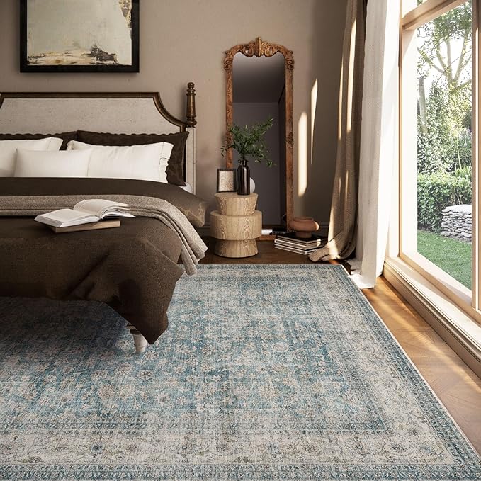 Machine Washable Living Room Rug: 6x9 Area Rugs - Image 3