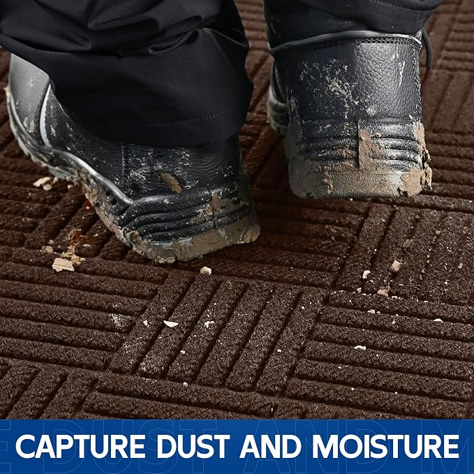 Durable Indoor Outdoor Door Mat, Non-Slip Backing, Stain and Fade Resistant - Image 2