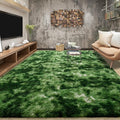 Tepook Fluffy Dark Green Rugs for Living Room Bedroom, 6x9 Soft Area Rug by Tepook