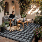 HUGEAR Outdoor Waterproof Rug 5'x8' Plastic Straw Rugs Washable Reversible by HUGEAR