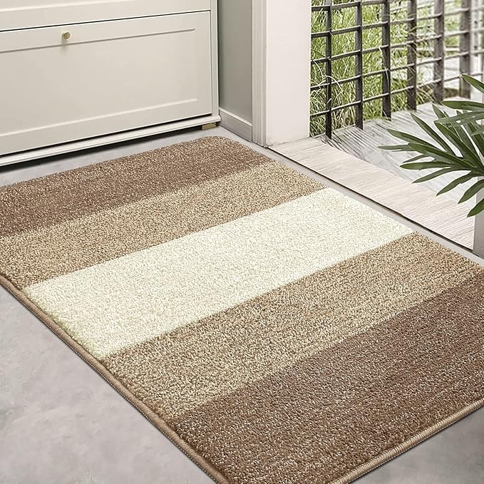 Kitinjoy Indoor Outdoor Door Mat, 36x24 Non-Slip Absorbent Dirt Trapper by Kitinjoy