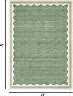GarveeHome Scalloped 3x5 Rug Washable Non-Slip Low-Pile Indoor Rugs - Image 2