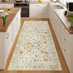 DUKINO 3x6 Washable Runner Rug, Low Pile Animal Print Non Slip Runner Rug - Image 6