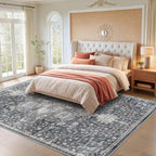 AMADA HOMEFURNISHING 9x12 Washable Area Rug, Low-Profile Large Area Rug - Image 3