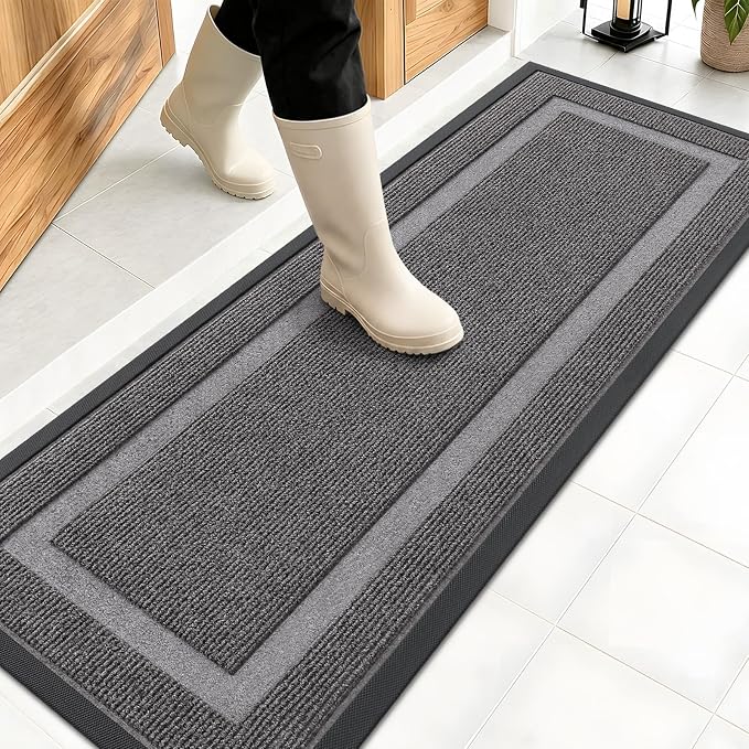 OLANLY Front Door Mat Indoor Outdoor Entrance, Waterproof All-Season, by OLANLY