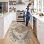 Madane Washable Oval Rug 3x5 for Entryway, Small Oval Area Rugs for Kitchen - Image 3
