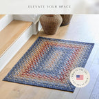Maples Rugs Marion Bohemian Braided-Style Print Area Rug – Made in USA – - Image 4