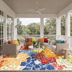 GENIMO Indoor Outdoor Area Rug 10'x14', Machine Washable Rugs - Image 4