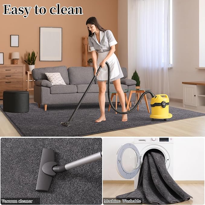Keeko 7x10 Area Rugs for Living Room, Soft Modern Memory Foam Bedroom Rug - Image 7