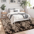 5x7 Tie-Dyed Brown Area Rugs for Living Room, Fluffy Shag Rug for Bedroom - Image 3
