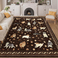 DUKINO 8x10 Area Rug, Non Slip Washable Animal Dog Rug by DUKINO