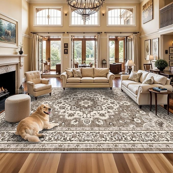 TOPRUUG Washable 12x18 Area Rug by TOPRUUG