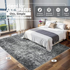 8x10 Area Rugs for Living Room Rug Washable: Abstract Large Rug for Dining Room - Image 2
