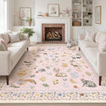 Soalmost Cat 9x12 Pink Area Rugs by Soalmost