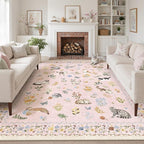 Soalmost Cat 9x12 Pink Area Rugs by Soalmost