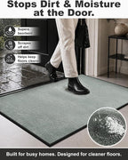 Mibao Front Door Mat Indoor Entrance, Dirt Trapper Welcome Mat - Image 2