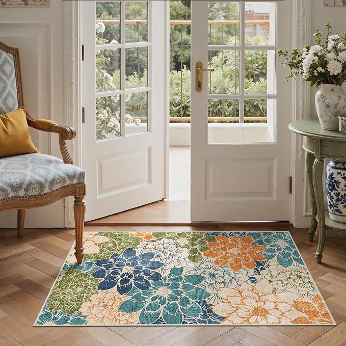 GENIMO Indoor Outdoor Area Rug for Entryway, Machine Washable, Waterproof by GENIMO