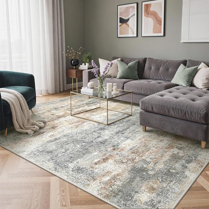 BEIMO Area Rugs 6x9 for Living Room Bedroom, Modern Abstract Machine Washable - Image 2