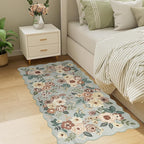 DUKINO 2x4 Washable Runner Rugs, Non Slip Floral Print Entryway Rug - Image 6