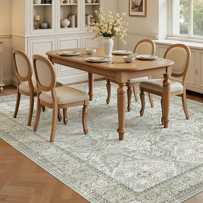 Soalmost 6x9 Area Rug for Living Room Washable 6x9 Rug Non-Slip Modern Rugs for - Image 4