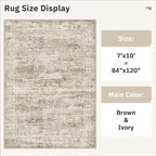 Soalmost 7x10 Area Rug for Living Room Washable Abstract Vintage Soft Thin - Image 5