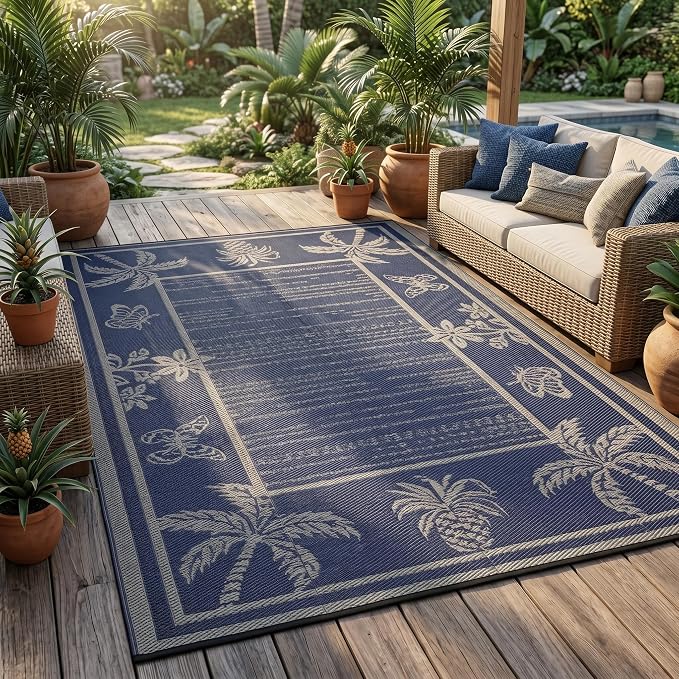 Garvee Outdoor Rug 5x8 Waterproof by Garvee