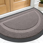 OLANLY Half Circle Door Mat Indoor Outdoor Entrance Welcome, Waterproof by OLANLY