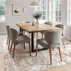 UERMEI Square Area Rugs : Washable 6x6 Neutral Modern Abstract Carpet - Image 5
