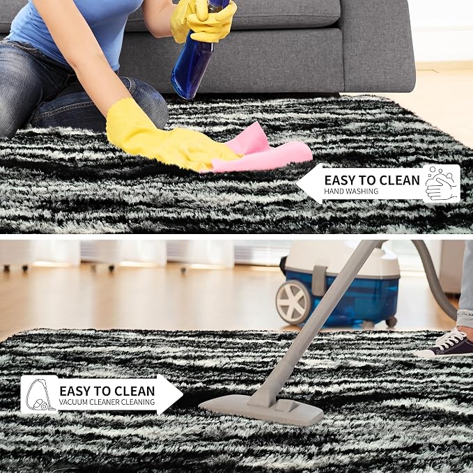 Tepook Fluffy Large Rugs for Living Room, 8x10 Area Rugs for Bedroom, Modern - Image 7