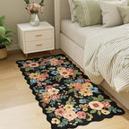 DUKINO 2x4 Washable Runner Rugs, Non Slip Floral Print Entryway Rug - Image 6
