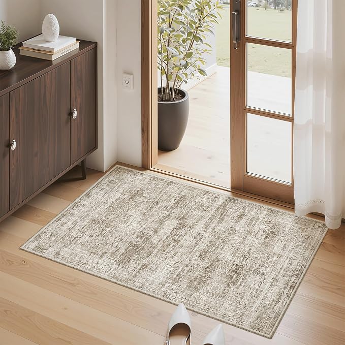 Soalmost 2x3 Washable Rugs for Kitchen, Powder Room Small Area Rug Non-Slip - Image 2