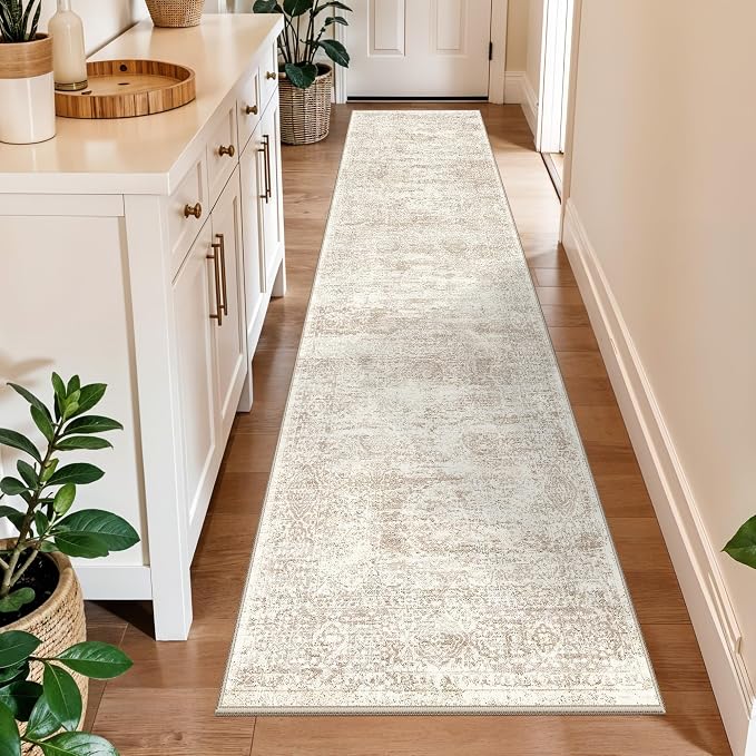 Runner Rug 2x10 Washable Non-Slip Hallway: Vintage Boho Carpet by BYYVOORugsforYourHome