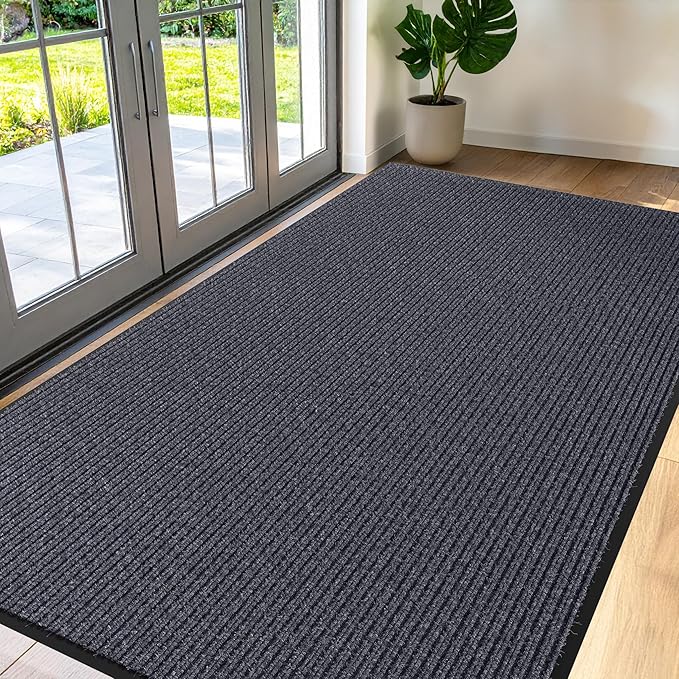 Commercial Door Mat 3'x6' Grey, Heavy Duty Industrial Floor Mat by Unknown
