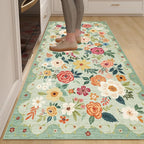 DUKINO 3x6 Runner Rug, Washable Soft Floral Hallway Runner Rug by DUKINO