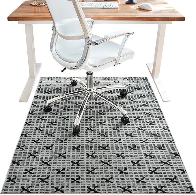 48"x60" Office Chair Mat for Hardwood Tile Floor, Under Desk Carpet Protector by BESBLEE