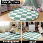 KICMOR Round Rugs 5ft for Bedroom Living Room, Fluffy Soft Circle Area Rug - Image 7