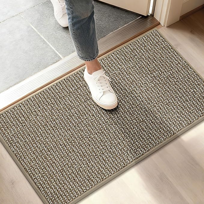 BEQHAUSE Dirt Trapper Door Mat 17"x30", Non-Slip Doormats Washable Entryway Rugs by BEQHAUSE
