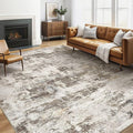 6x9 Area Rug Living Room: Washable Large Abstract Neutral Modern Soft Rugs by LOONGRUG