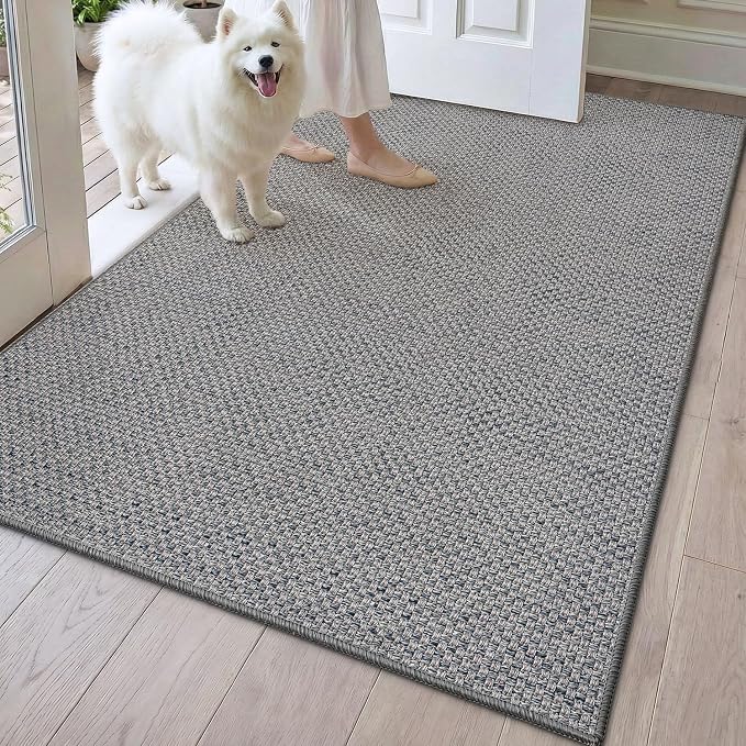 DEXI Ultra Thin Door Mat Indoor Entrance 35x56, Non Slip Rubber Backed Entryway by DEXI