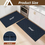COSY HOMEER 60x24Inch/35X24Inch Kitchen Rugs Sets Non-Slip Washable Kitchen Mats - Image 9