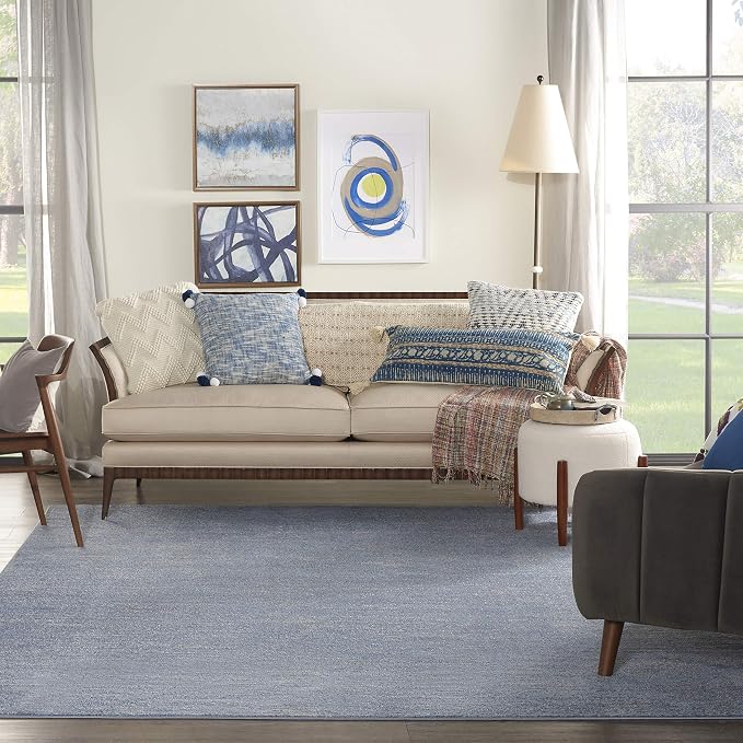 Nourison Home Nourison Essentials Blue Grey 7' x 10' Area Rug - Image 3