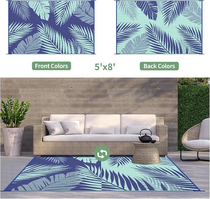 GENIMO Outdoor Rug 5' x 8' Waterproof - Image 2