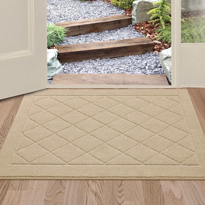 BEQHAUSE Dirt Trapper Door Mat 24" x 36", Doormat Non-Slip Entryway Rugs by BEQHAUSE