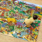 Whimsical Jungle Rug 6x9 for Kids Playroom – Cute Colorful Animal Safari Map - Image 6